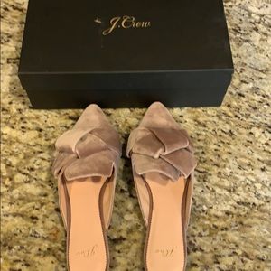 J. Crew velvet slides. Worn once.
